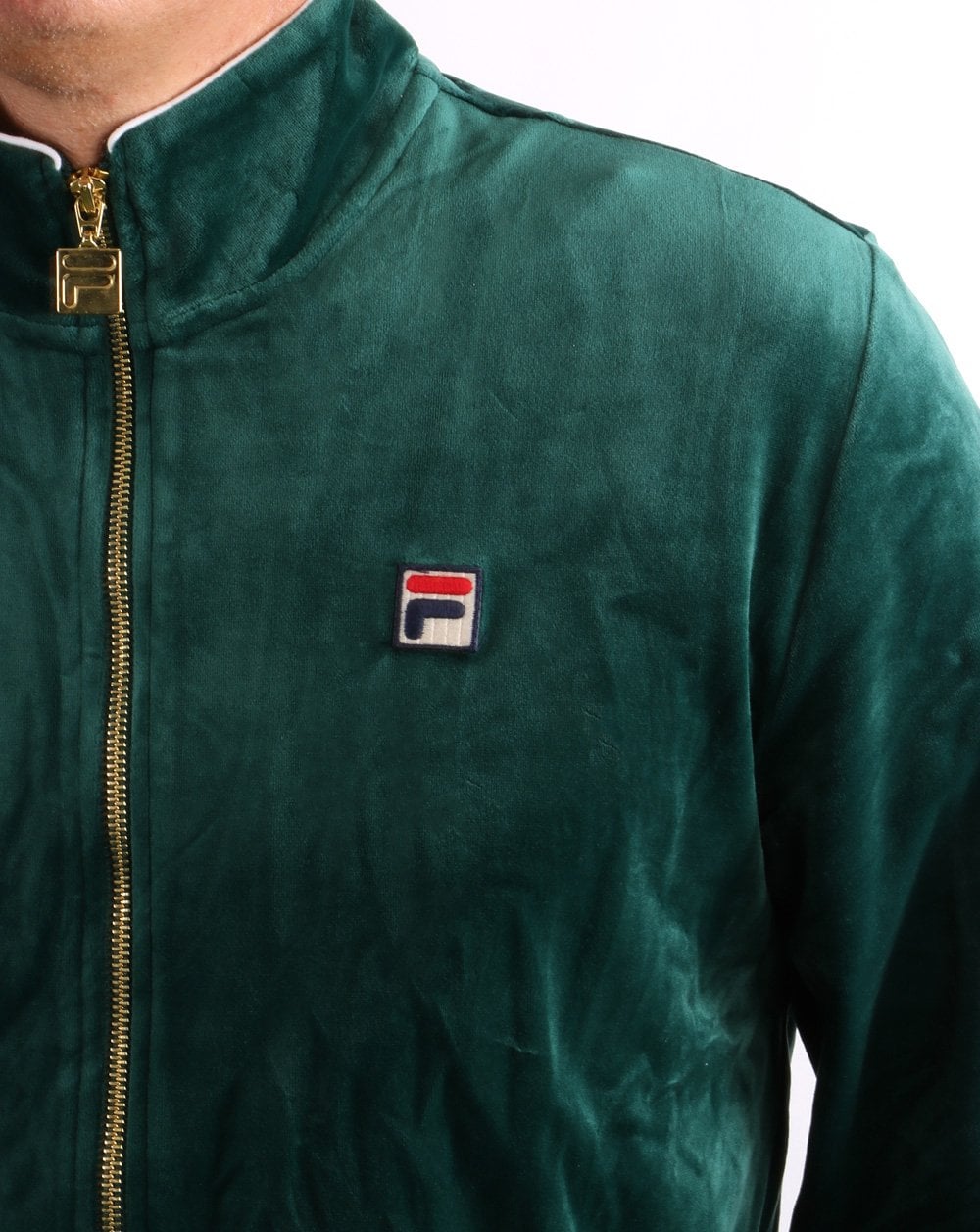 Fila Vintage Velours Trainingsjacke Grün
