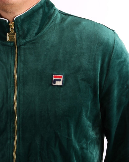 Fila Vintage Velours Trainingsjacke Grün