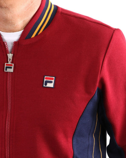 Fila Vintage Mk1 Settanta Trainingsjacke Dunkelrot/Marineblau