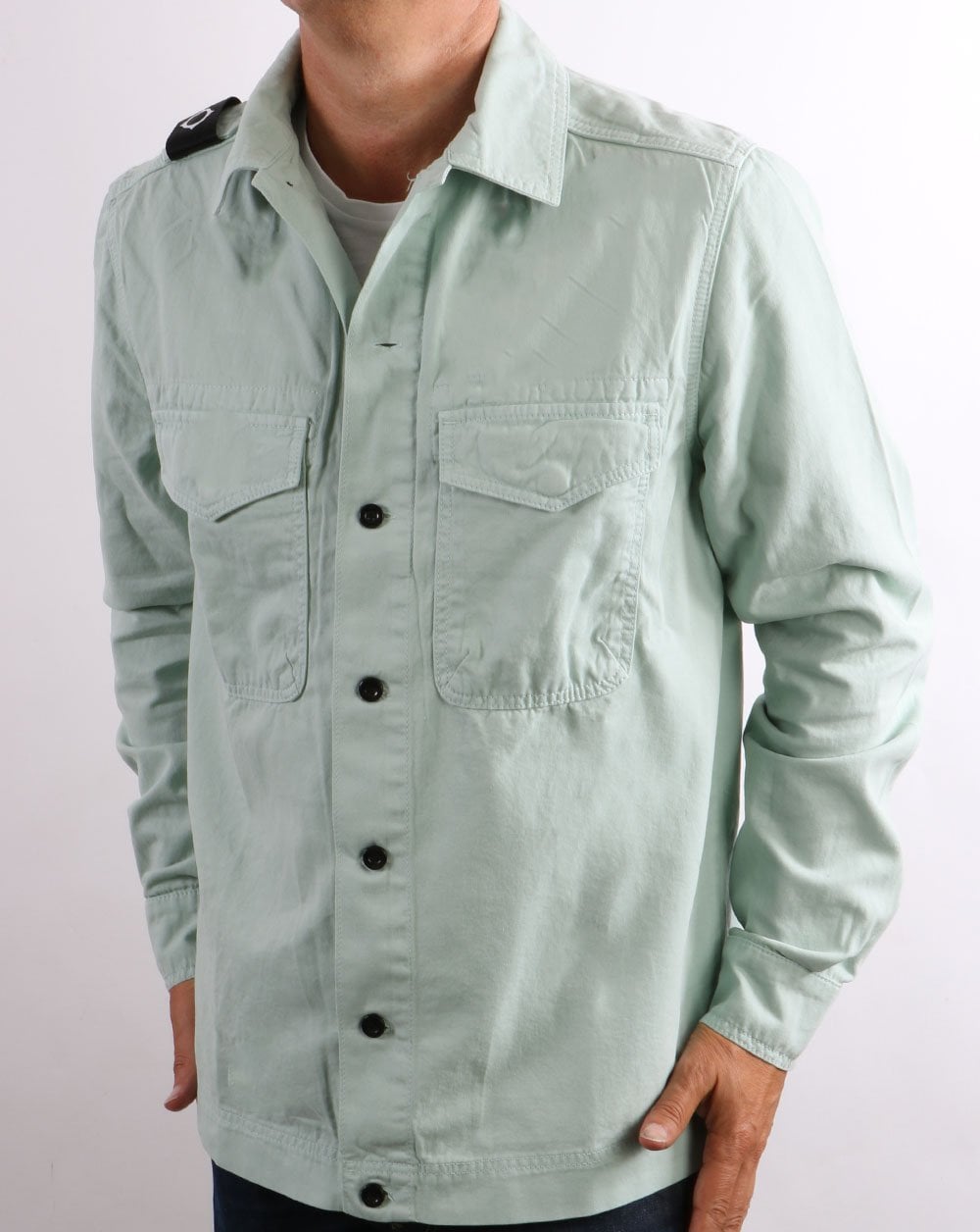 Ma.strum Two Pocket Gd Overshirt Nebelgrün