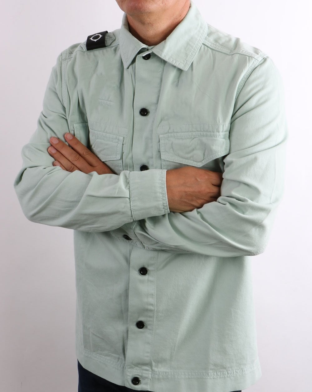 Ma.strum Two Pocket Gd Overshirt Nebelgrün