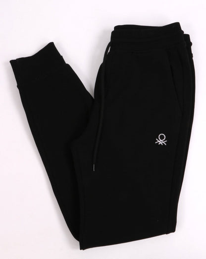 Benetton Fleece-Sweathose Schwarz