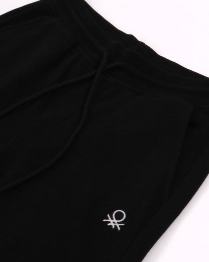 Benetton Fleece-Sweathose Schwarz