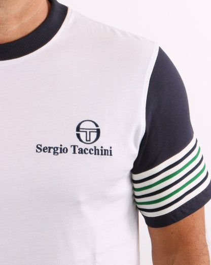 Sergio Tacchini Lawrence T-Shirt Weiß/Marineblau/Grün