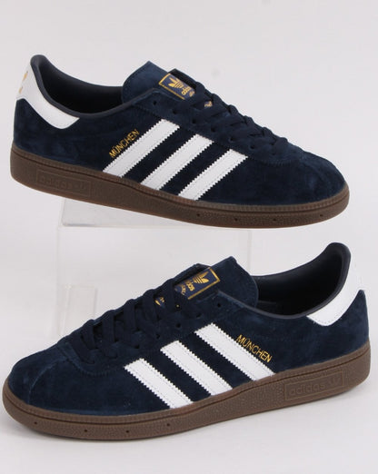 Adidas München Sneaker Premium Navy/Weiß