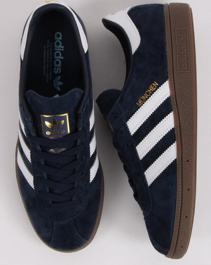 Adidas München Sneaker Premium Navy/Weiß