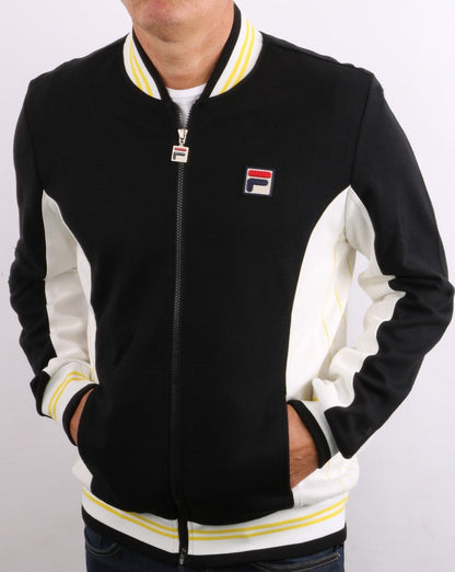 Fila Vintage Settanta Pro Badge Trainingsjacke Schwarz