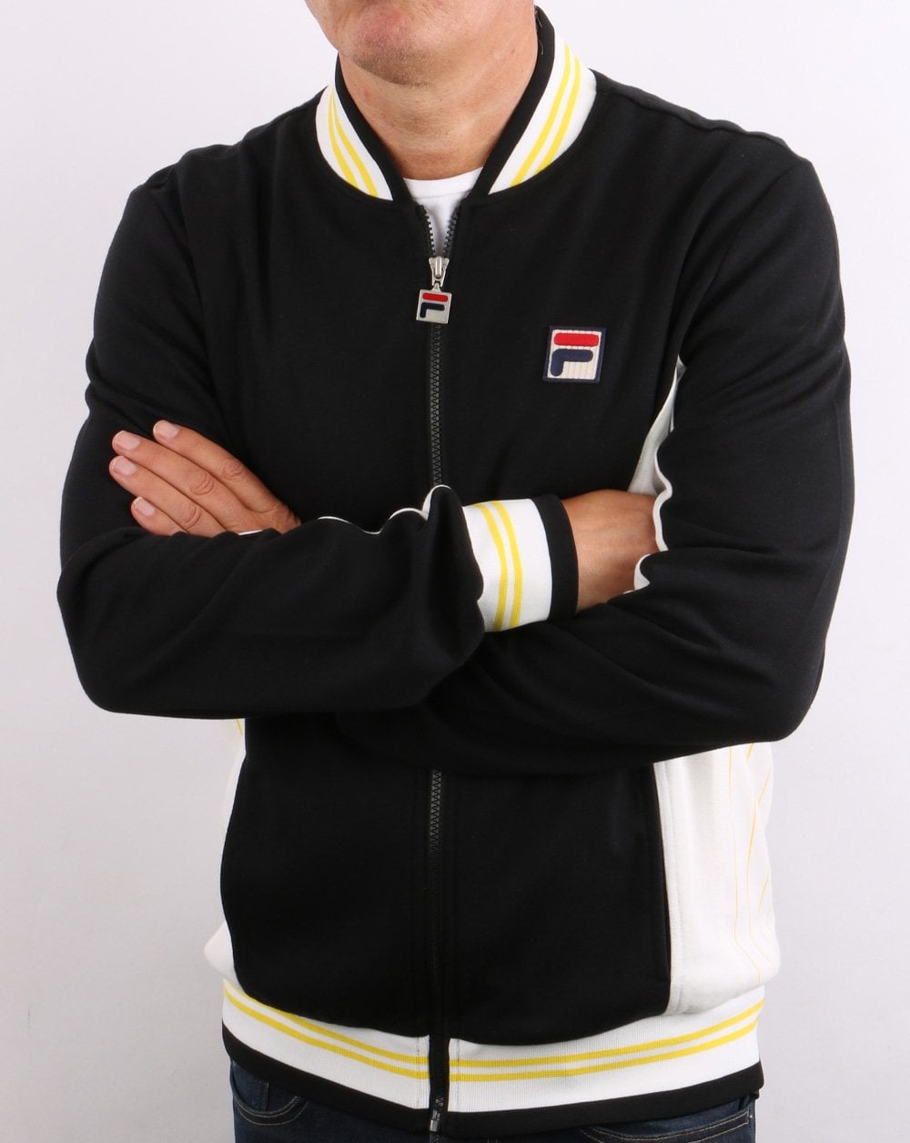 Fila Vintage Settanta Pro Badge Trainingsjacke Schwarz
