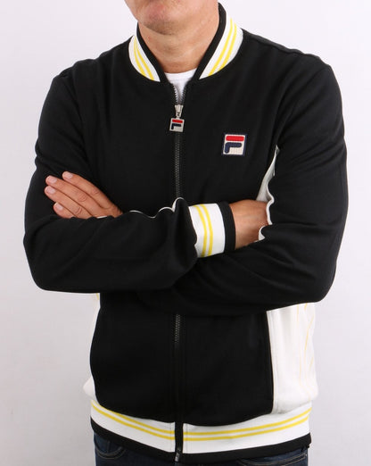 Fila Vintage Settanta Pro Badge Trainingsjacke Schwarz