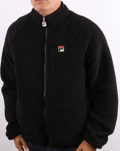 Fila Vintage Yuri Sherpa Fleece Schwarz
