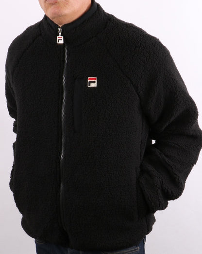 Fila Vintage Yuri Sherpa Fleece Schwarz