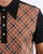 Ska & Soul Jacquard Knit Polo Tan/Black