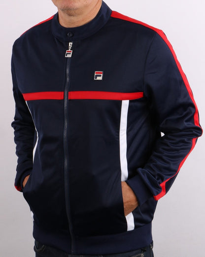 Fila Vintage Runner Trainingsjacke Marineblau/Rot/Weiß