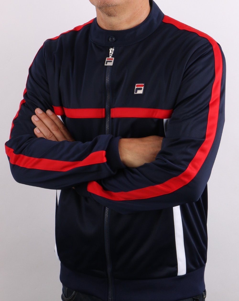 Fila Vintage Runner Trainingsjacke Marineblau/Rot/Weiß