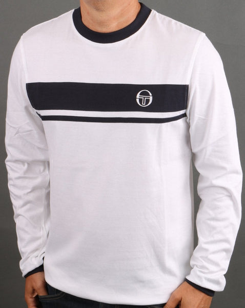 Sergio Tacchini Masters Long Sleeve T Shirt White/Navy