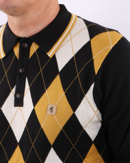 Gabicci Vintage Diamond Knit Schwarz