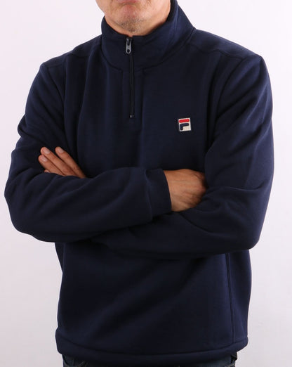 Fila Vintage Rio 1/4 Reißverschluss Sweatshirt Marine