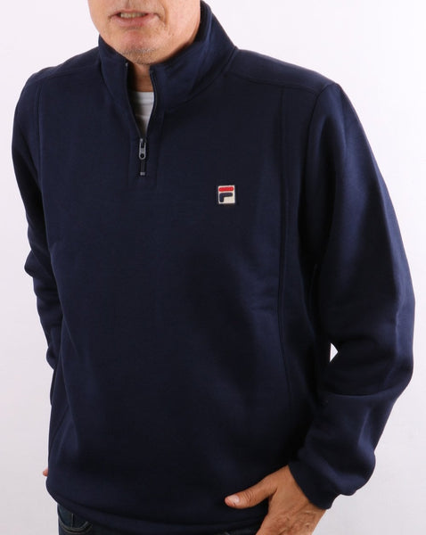 Fila Vintage Rio 1/4 Zip Sweat Navy