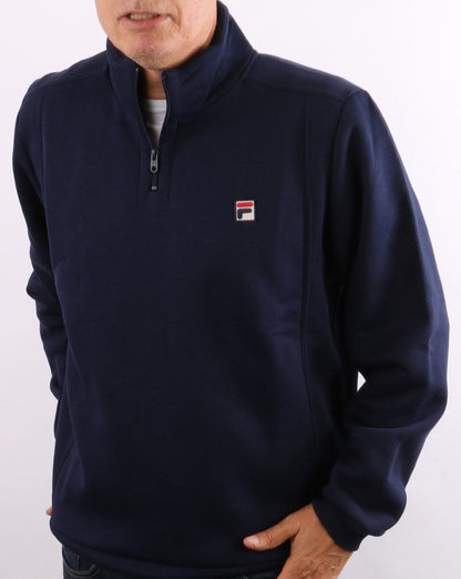 Fila Vintage Rio 1/4 Reißverschluss Sweatshirt Marine