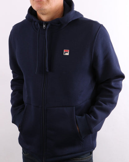 Fila Vintage – Kapuzenjacke mit durchgehendem Reißverschluss, Marineblau