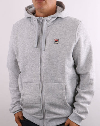 Fila Vintage Full Zip Hoody Hellgrau meliert