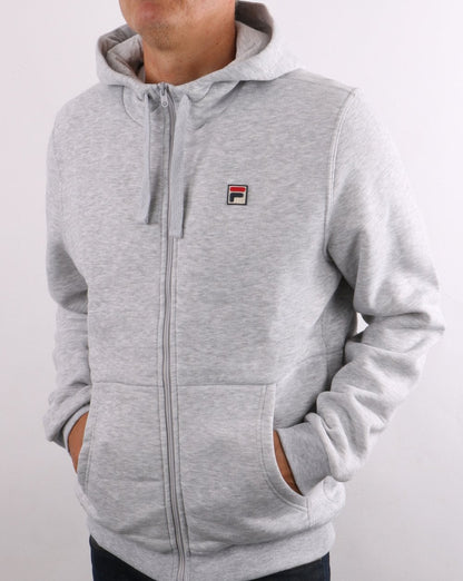 Fila Vintage Full Zip Hoody Hellgrau meliert