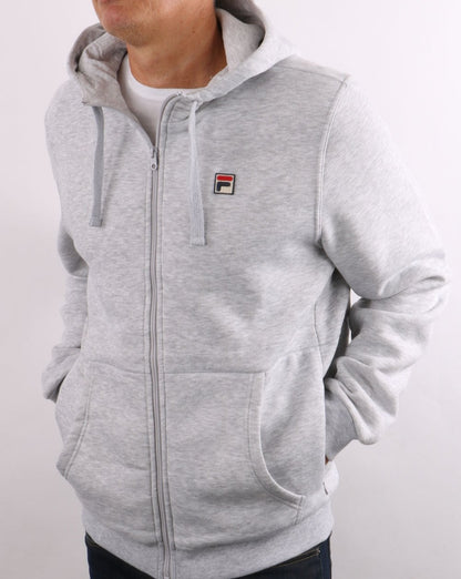Fila Vintage Full Zip Hoody Hellgrau meliert