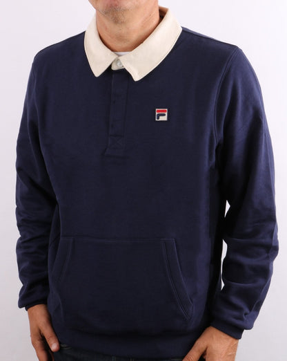 Fila Vintage Rugby-Sweatshirt, Marineblau