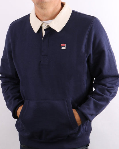 Fila Vintage Rugby-Sweatshirt, Marineblau