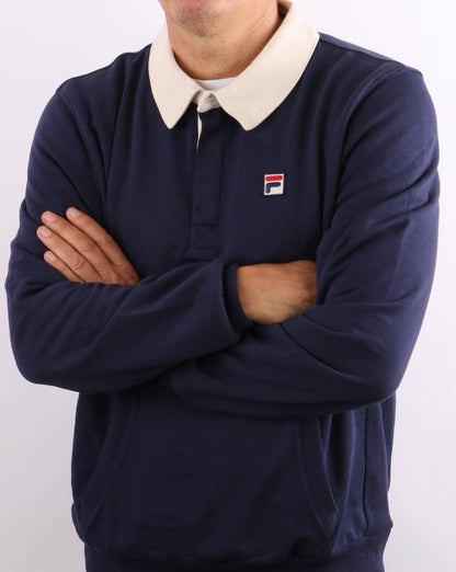 Fila Vintage Rugby-Sweatshirt, Marineblau