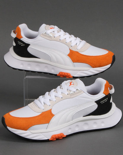 Puma Wild Rider Rollin Trainer Leuchtendes Orange/Weiß