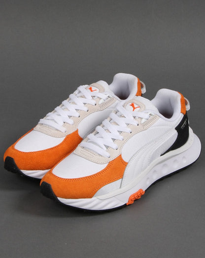 Puma Wild Rider Rollin Trainer Leuchtendes Orange/Weiß