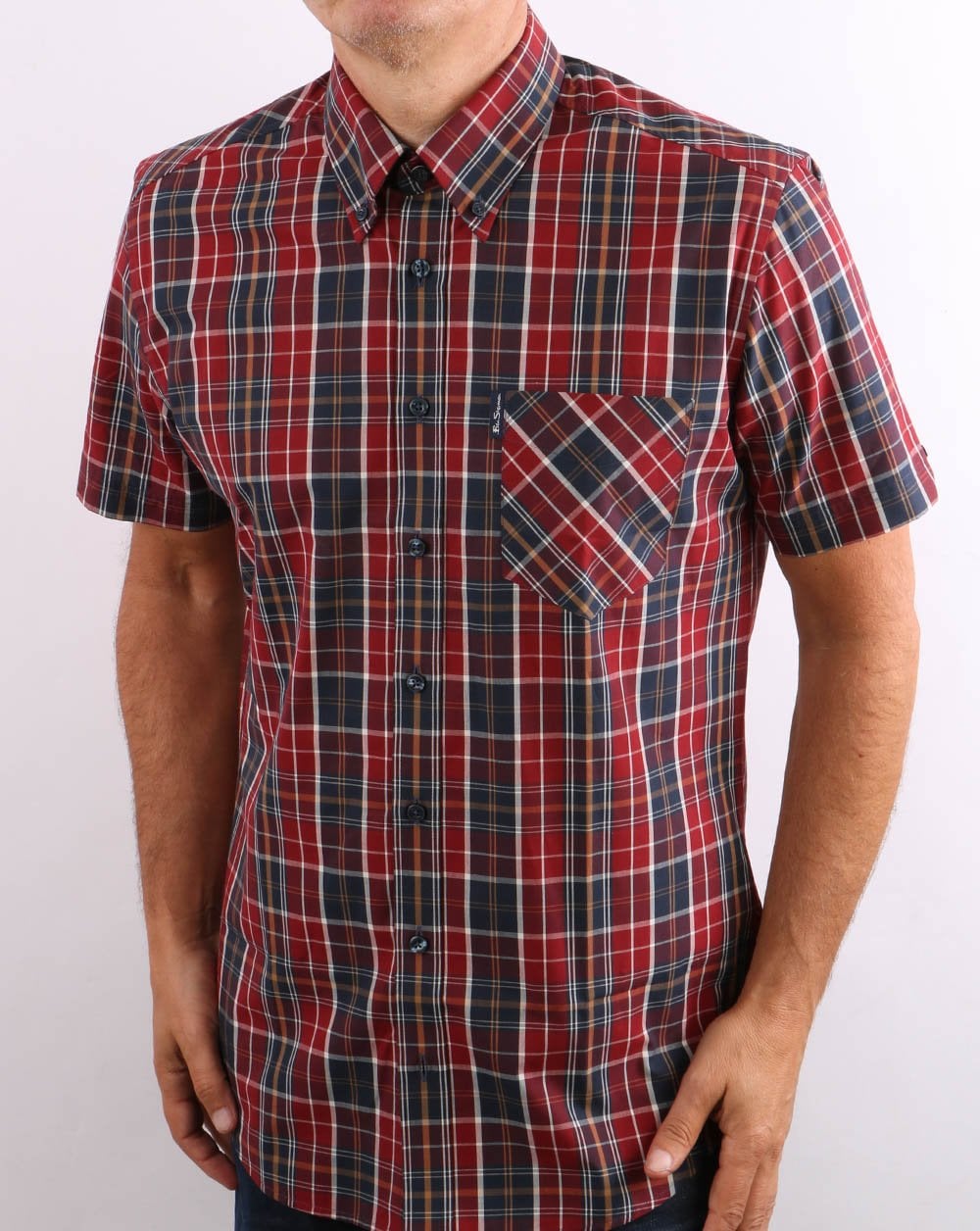 Ben Sherman – Rotes Hemd mit Schottenkaro