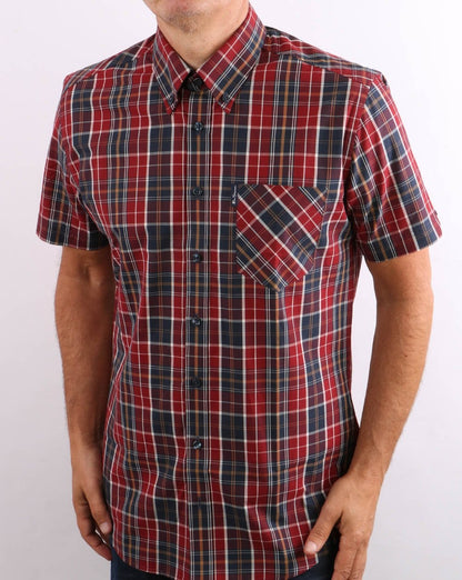 Ben Sherman – Rotes Hemd mit Schottenkaro