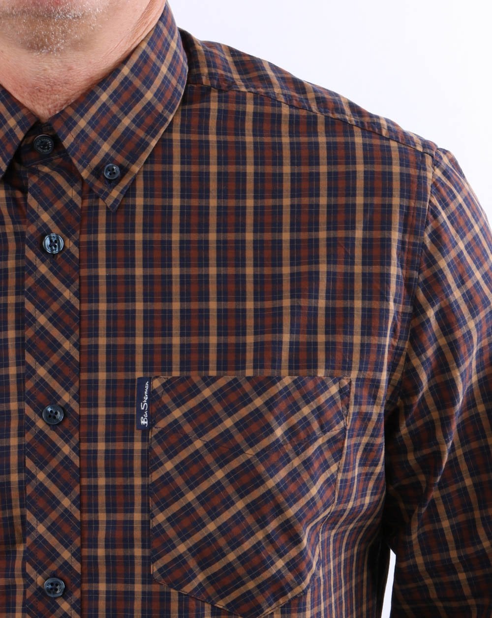 Ben Sherman – House Check-Hemd in Marineblau
