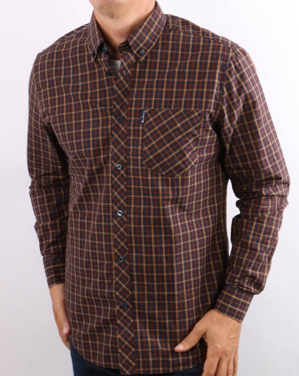Ben Sherman – House Check-Hemd in Marineblau