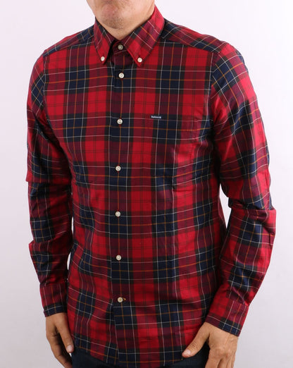 Barbour Wetherham Tailored Hemd Rot