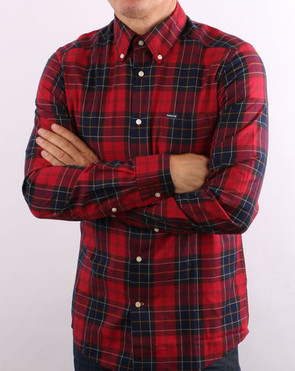 Barbour Wetherham Tailored Hemd Rot
