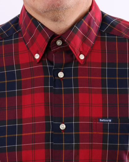 Barbour Wetherham Tailored Hemd Rot