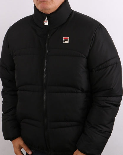 Fila Vintage Elias Steppjacke Schwarz
