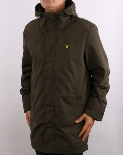 Lyle &amp; Scott – Parka mit Kapuze in Olivgrün