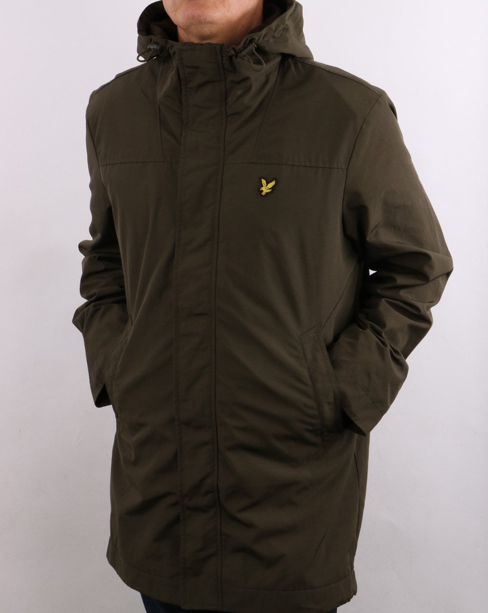 Lyle &amp; Scott – Parka mit Kapuze in Olivgrün