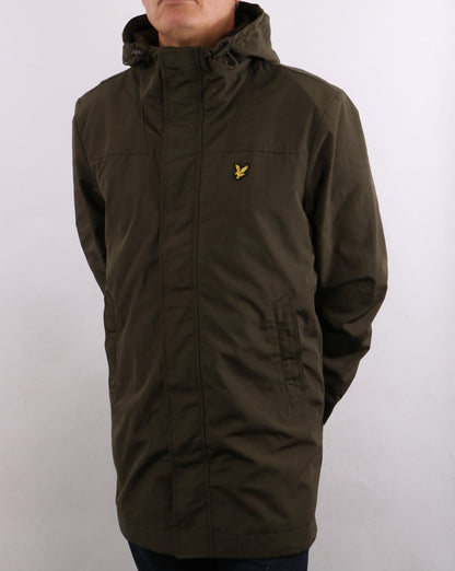 Lyle &amp; Scott – Parka mit Kapuze in Olivgrün