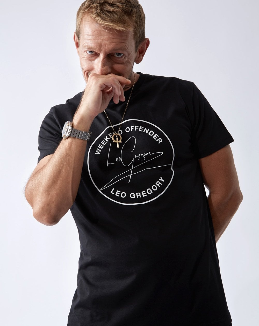 Weekend Offender Leo Gregory T-Shirt Schwarz