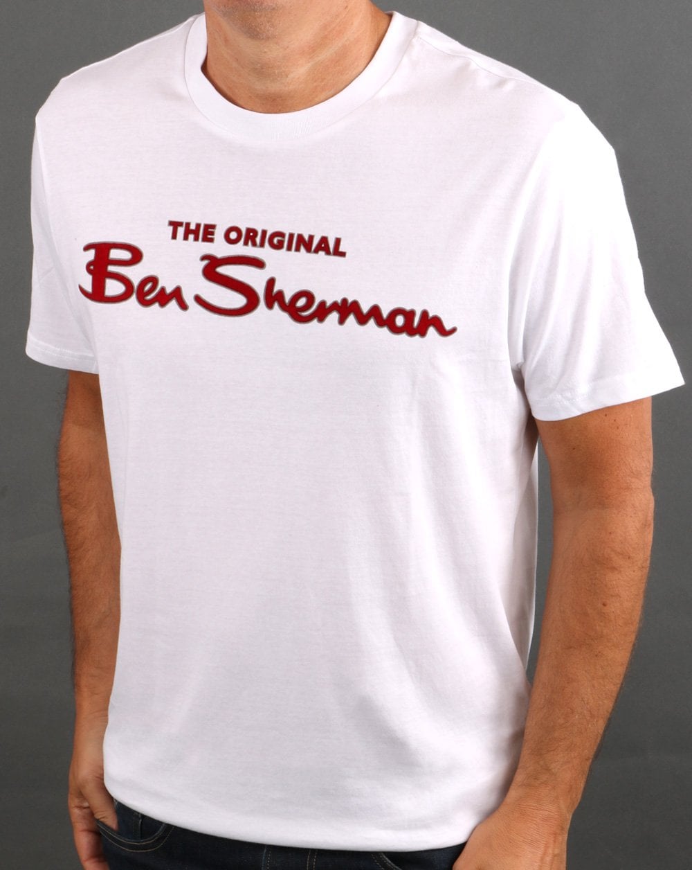 Ben Sherman Signature Flock T-Shirt Weiß