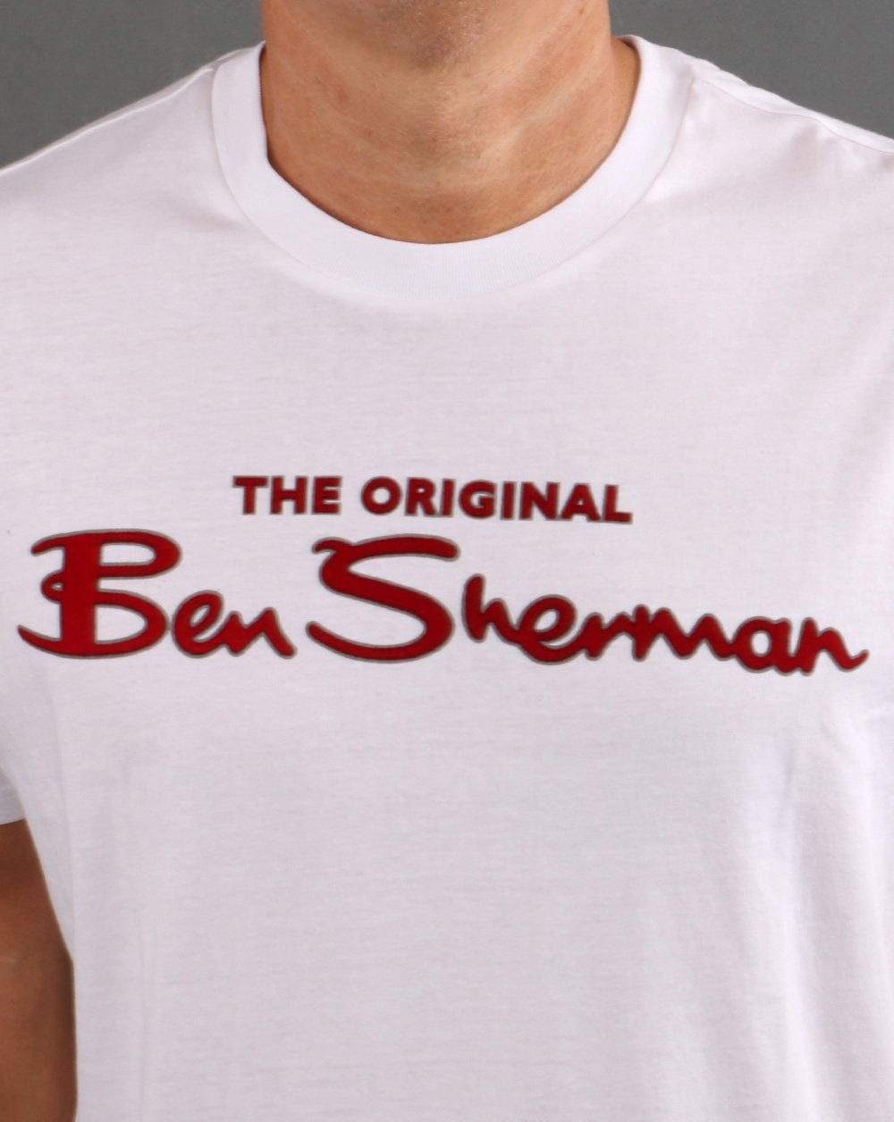 Ben Sherman Signature Flock T-Shirt Weiß
