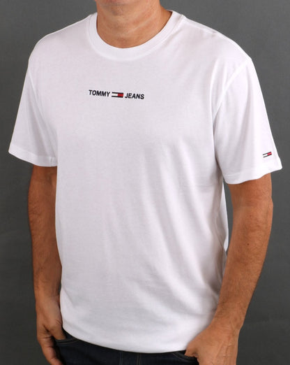 Tommy Jeans Logo T-Shirt Weiß