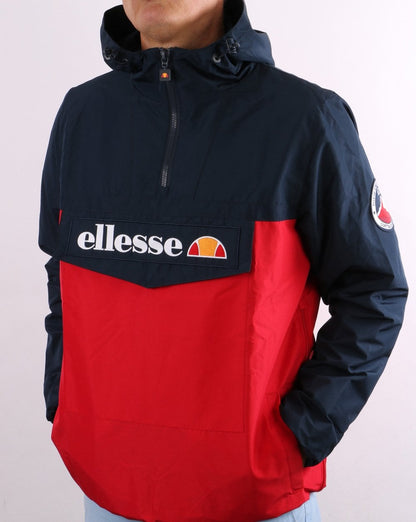 Ellesse – Jacke mit Viertelreißverschluss, Marineblau/Rot