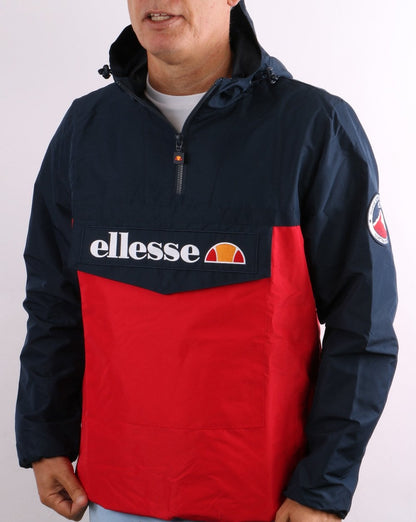 Ellesse – Jacke mit Viertelreißverschluss, Marineblau/Rot