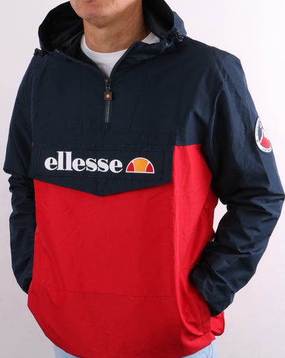 Ellesse – Jacke mit Viertelreißverschluss, Marineblau/Rot